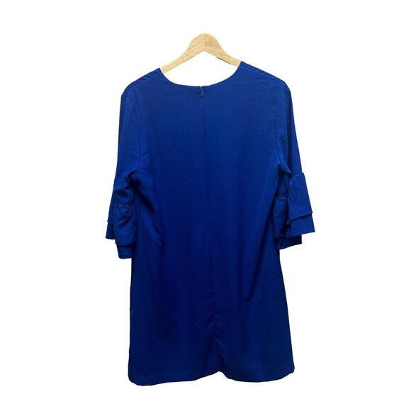 Belongsci NWT Royal Blue Bell Sleeve Tunic Dress - Picture 7 of 7